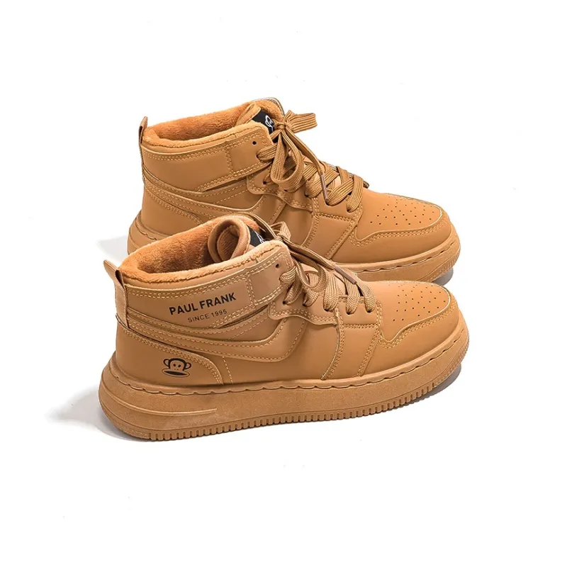 PAUL FRANK High Top Skateboard Shoes Unisex Rusty Red-32
