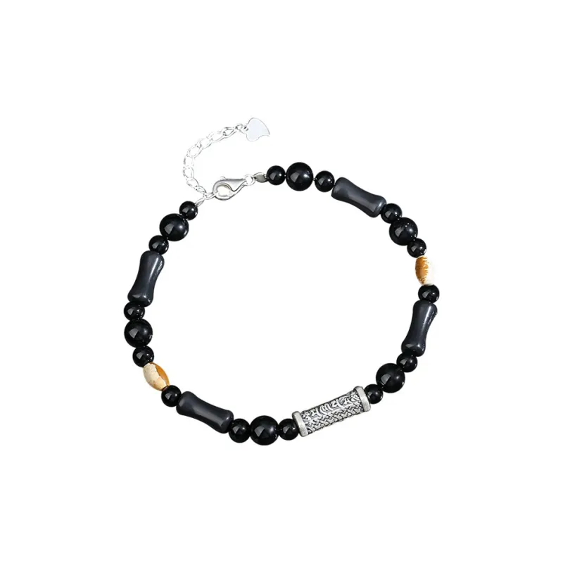 QIANCHANG Obsidian Bracelets Men's-0
