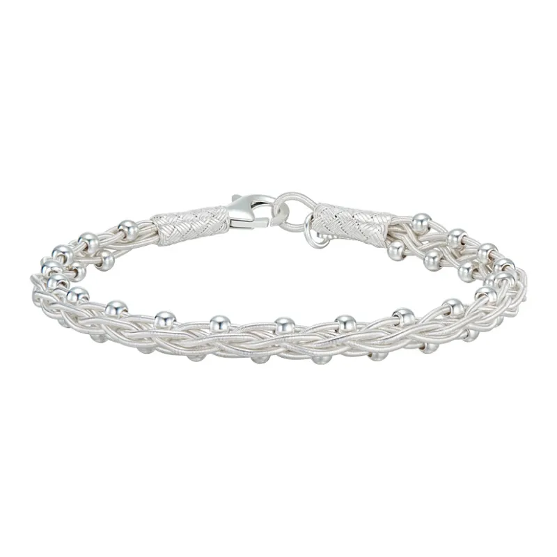 LUCKYMOJO 990 Silver Bracelets Unisex-0