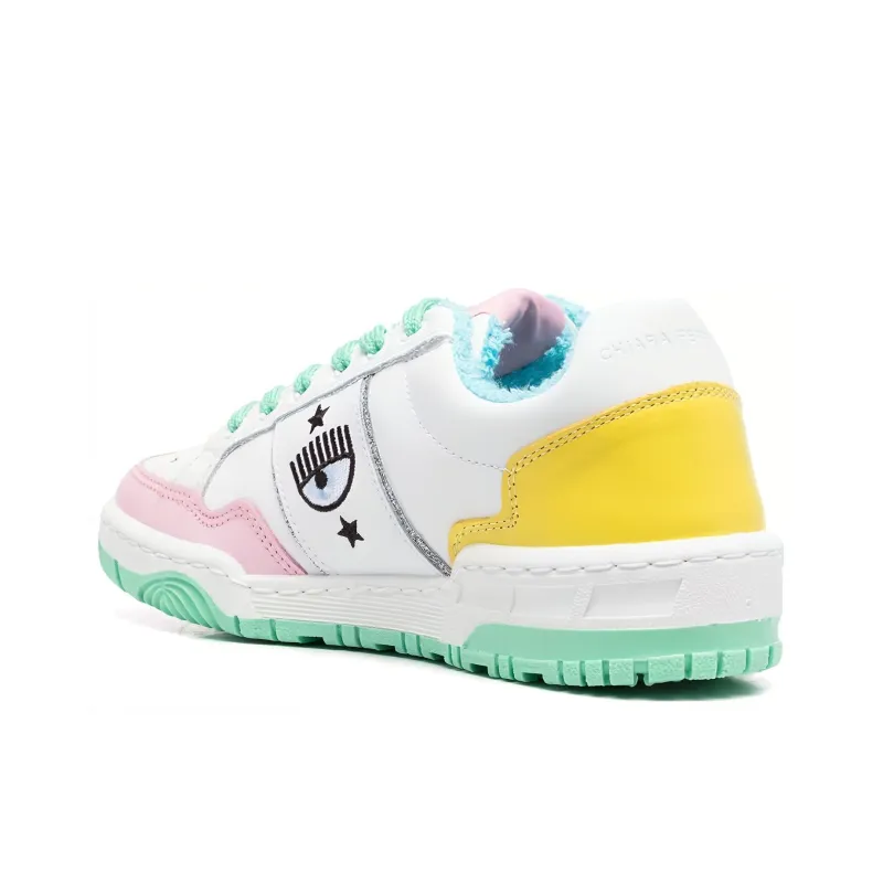 CHIARA FERRAGNI Eyelike Stylish Skateboarding Shoes Women's Green Pink-4