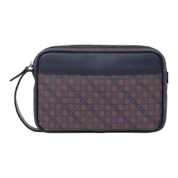 FERRAGAMO PVC Clutch Men's Blue