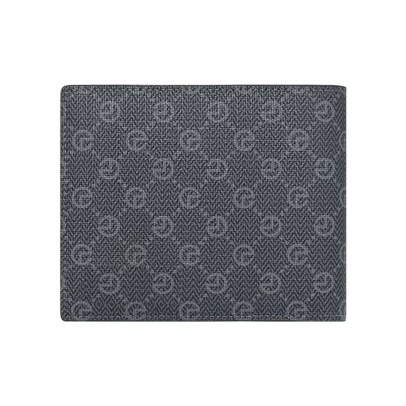 GOLDLION PVC Spliced With Artificial Leather Wallet Men's Black-1