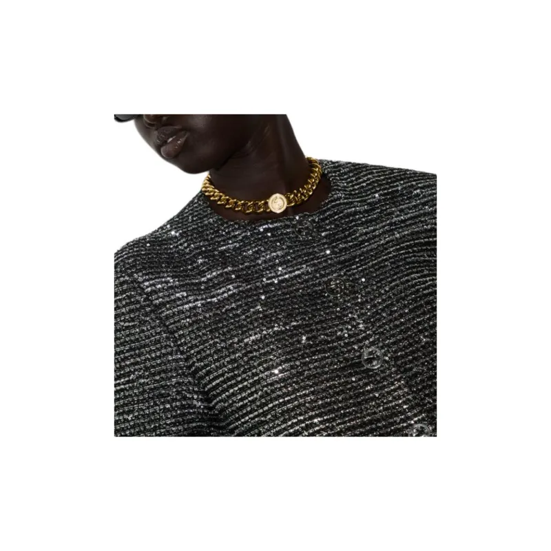GUCCI Tweed Button Up Jacket-4