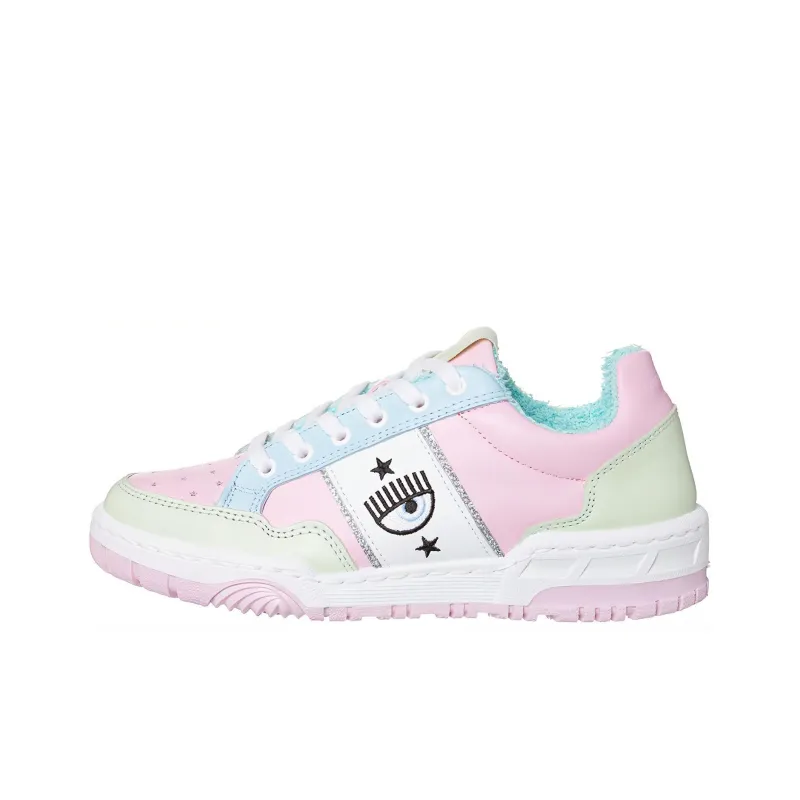 CHIARA FERRAGNI Stylish Skateboarding Shoes Women's Pink Green-0