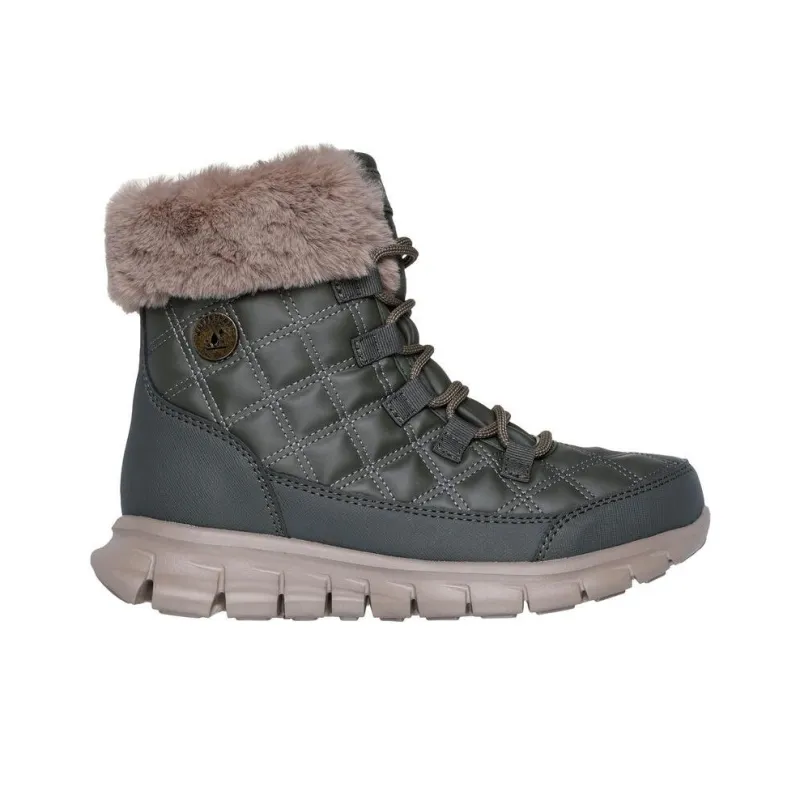 Skechers Synergy Anti-Slip Wear-Resistant High-Top Casual Shoes Women's Green-1