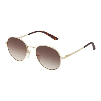 SMITH Stainless Steel Round Sunglasses Unisex Matte Gold