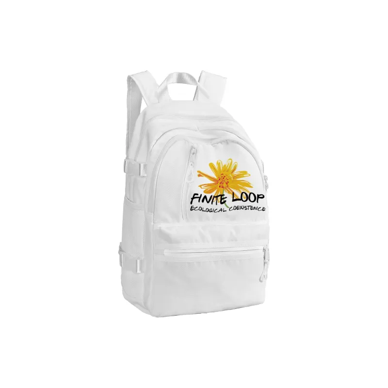 FINITE LOOP Recycled Material Backpack Regular Unisex White-18