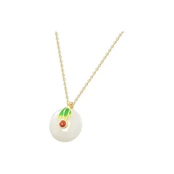 WEITIANXUAN Hetian Jade Necklaces White Jade/Pale Greenish White Jade Unisex
