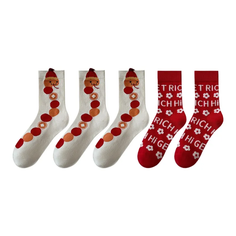 Lan Miao Mid Calf Socks Women's Combo Set-15