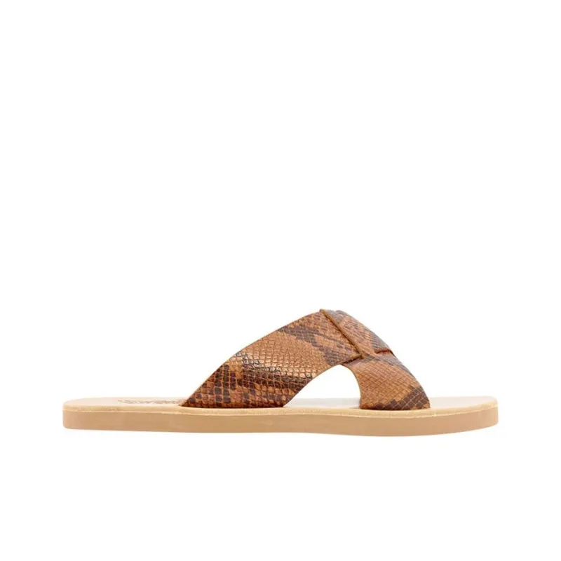 ANCIENT GREEK SANDALS Slide Slippers Men's Brown-1