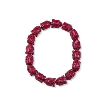 The Call Of The Heart Reconstructed Cinnabar Bracelets Unisex