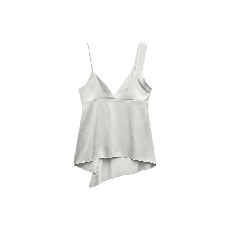 ZARA Tank Tops Women's Blue Gray-1
