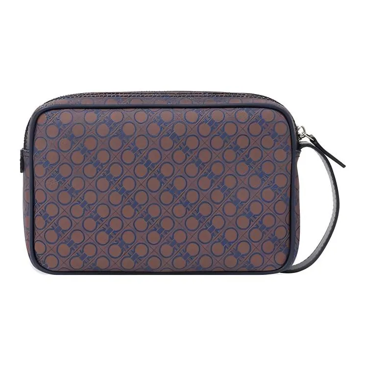 FERRAGAMO PVC Clutch Men's Blue-2