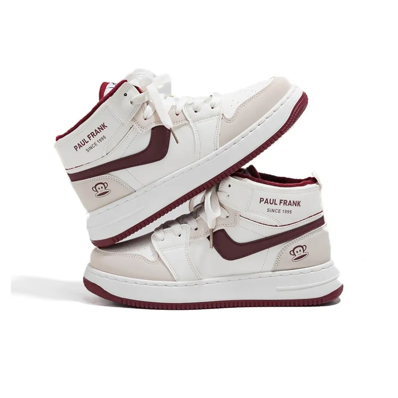PAUL FRANK High Top Skateboard Shoes Unisex Rusty Red-29