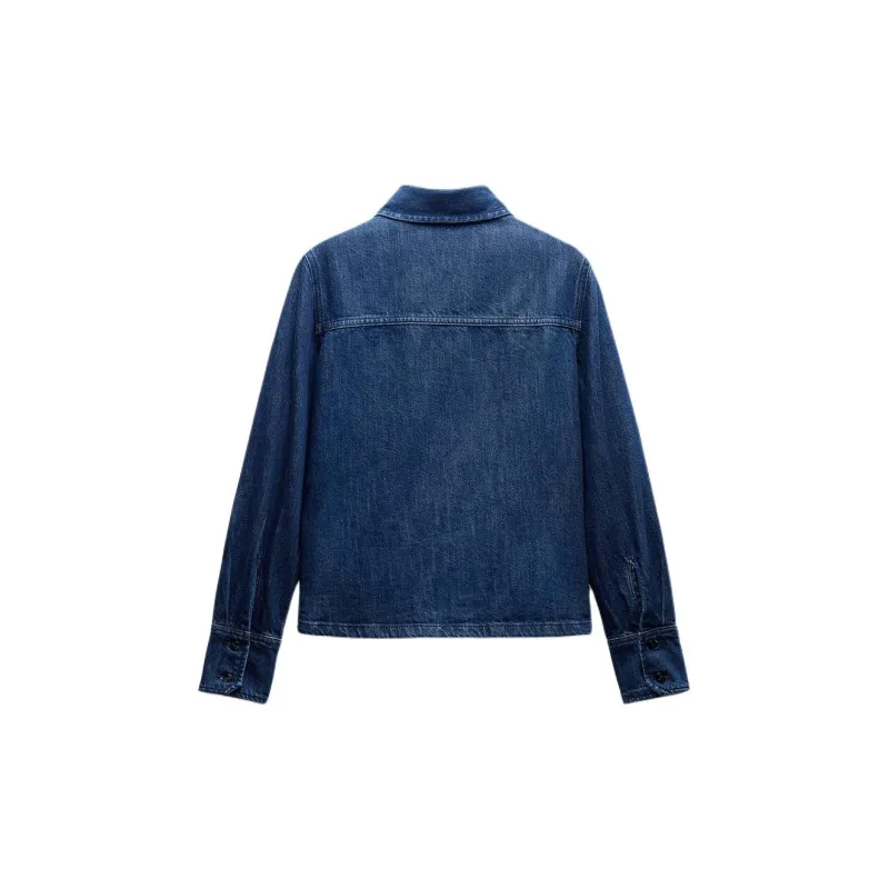 ZARA ZW Series Shirt Women's Blue-1