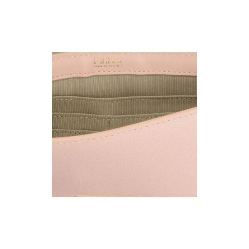Furla Calfskin One Shoulder Crossbody Clutch Women's Pink-4