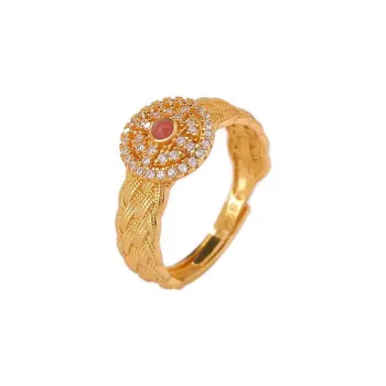 CHIC ZONE Agate Ring Finger Ring Women's