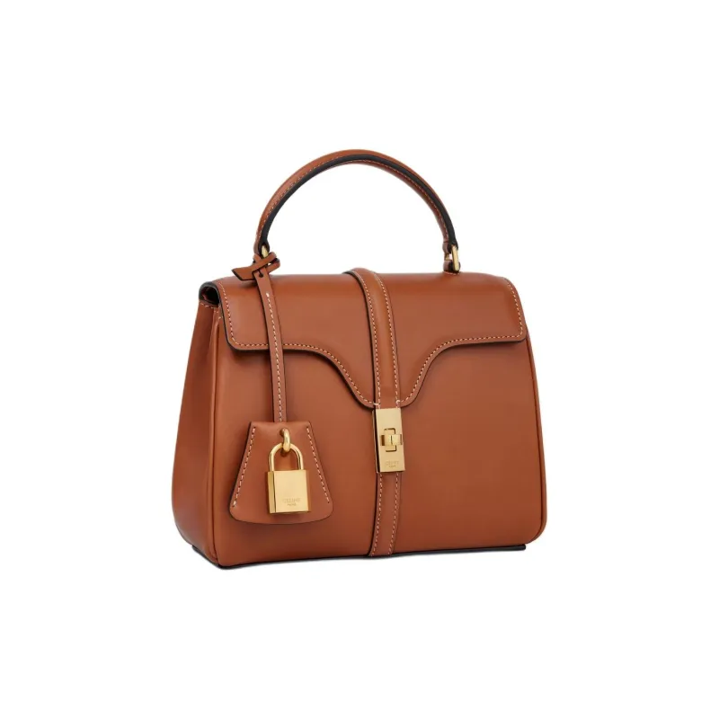 CELINE Calfskin Shoulder Bag, Crossbody Bag, Handbag Mini Women's Tawny-1