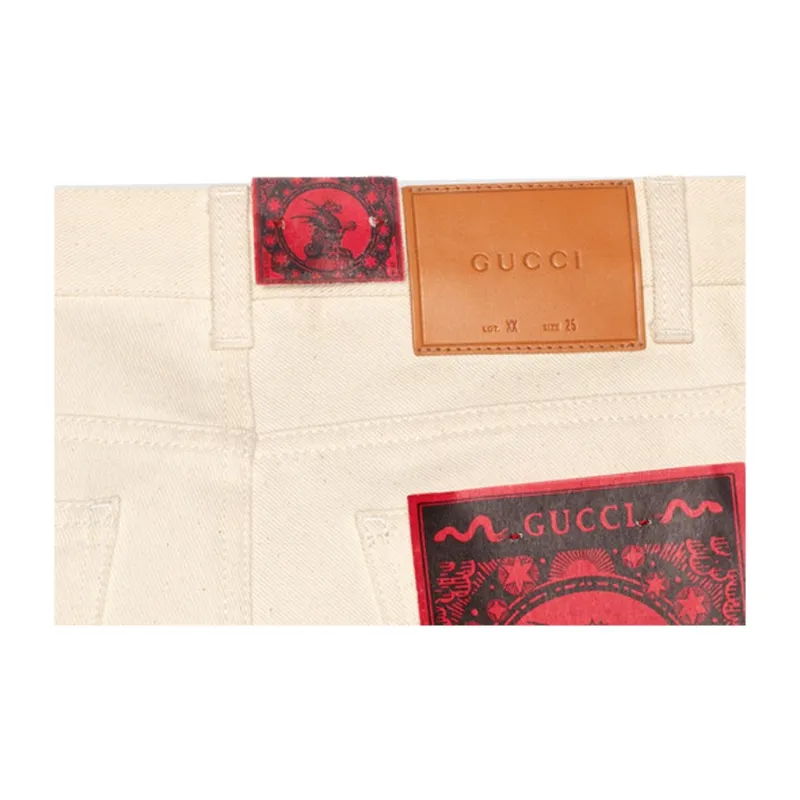 GUCCI Jeans Women's Ivory White-4