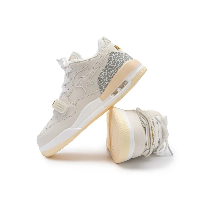 SHUXIAOBEI Slip Resistant, Abrasion Resistant, Balance, Lightweight Low Top Skateboard Shoes Unisex White-14