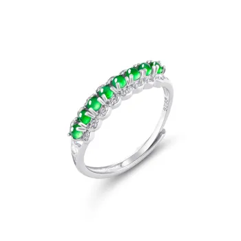 Double Happiness Gift Ice Type Jadeite Rings Women's