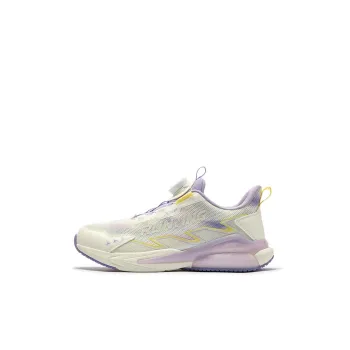 XTEP Anti Slip Wear Resistant Low Top Kids' Running Shoes Sail White Violet Unisex