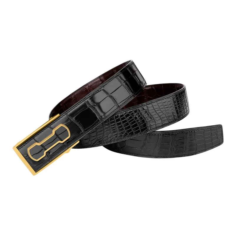 CATELLES Double Sided Crocodile Leather Leather Belts Men's 3.5cm/3.8cm-7
