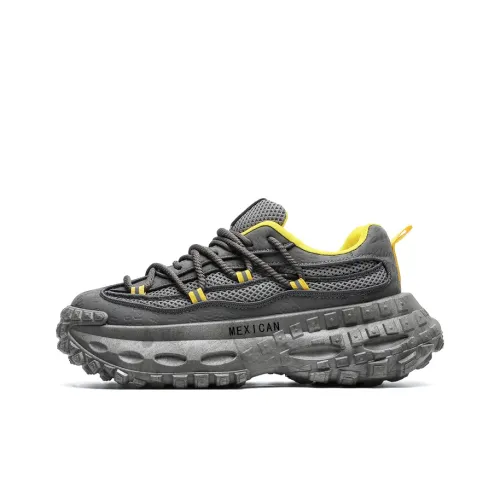 MEXICAN Anti Slip Wear Resistant Breathable Coverage Low Top Chunky Sneakers Men's