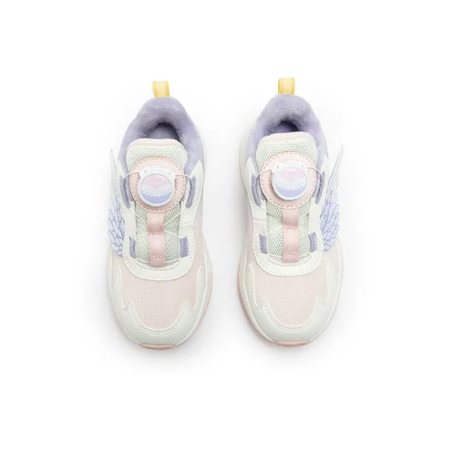 XTEP Anti Slip Wear Resistant Low Top Kids Lifestyle Shoes Sail White Snow Blue Purple Kids'-3