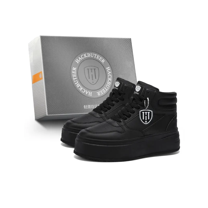 HACKBUTEER Wear Resistant Height Increasing High Top Skateboard Shoes Men's Box-0