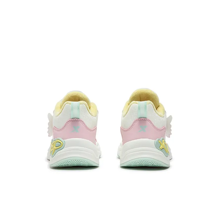 XTEP Anti Slip Wear Resistant Low Top Kids Lifestyle Shoes Sail White New Ice Pink Kids'-2