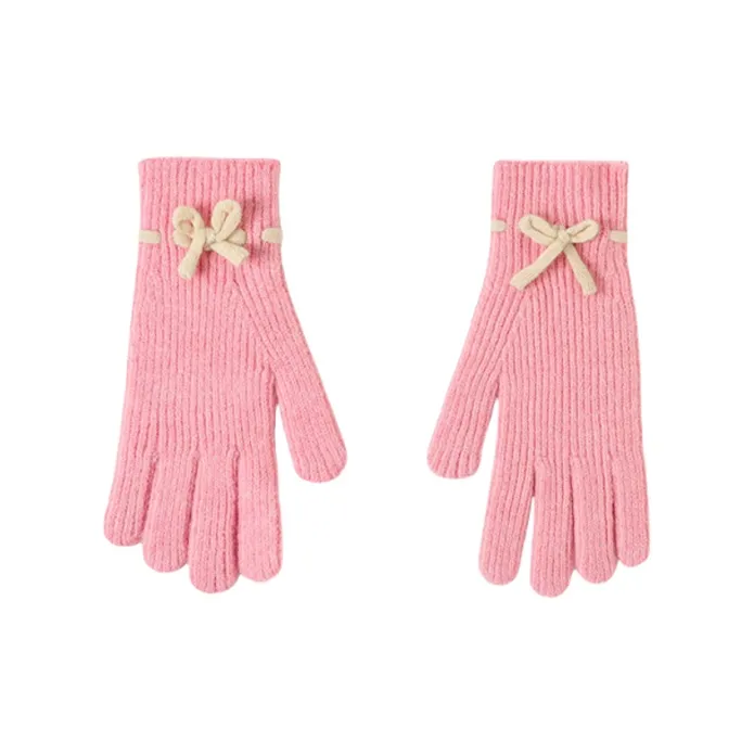 Bejirog Polyester Knit Gloves Women's-0
