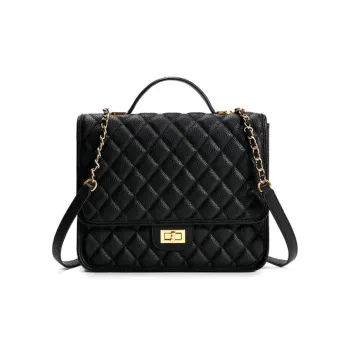 MARKANGARO Fabric Carry Backpack Regular Women's Black Lacquer Leather/Black Shiny