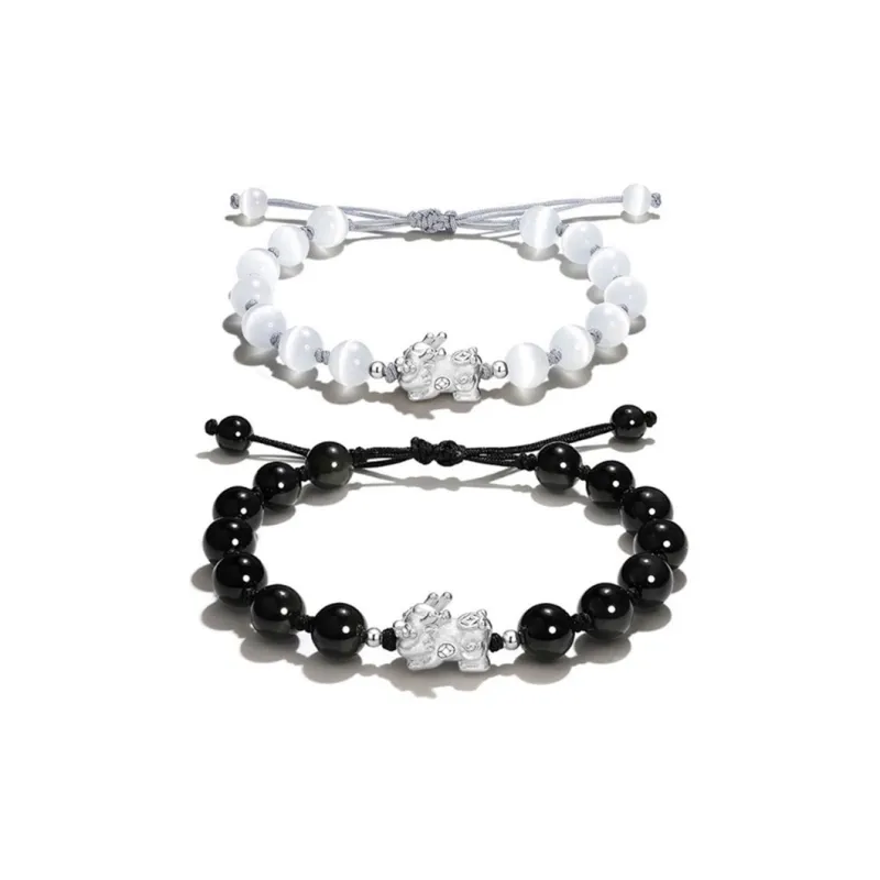 QIXIANG Glass Cat Eye Bracelets Unisex-6