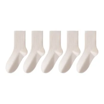 MIIOW Mid Calf Socks Women's 5 Pack