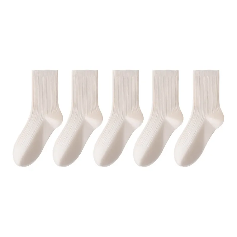 MIIOW Mid Calf Socks Women's 5 Pack-2