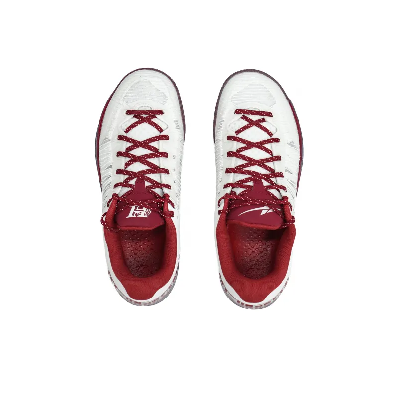 Serious Player Only Cushioning Anti Slip And Wear Resistant Low Top Basketball Shoes Men's White Red-2