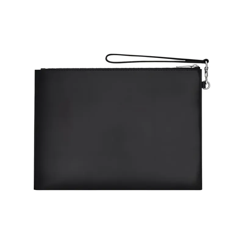 SAINT LAURENT CASSANDRE Cow Split Leather Clutch Regular Unisex Black-1