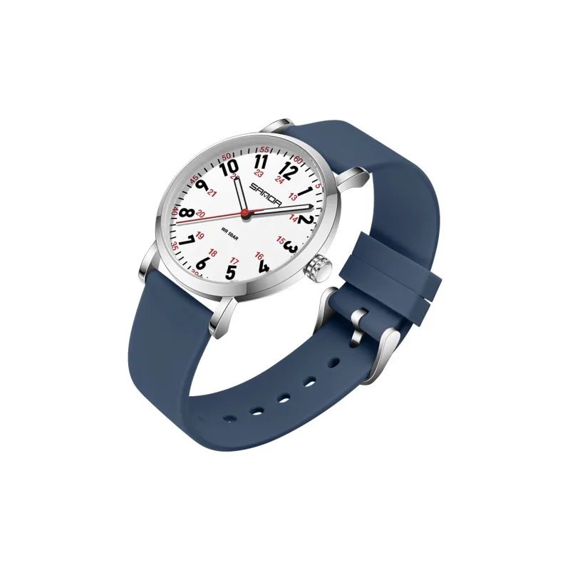 Sanda Quartz Movement Silicone Strap Watch Unisex White Dial-30