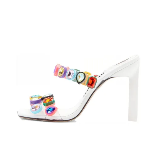 The Attico Nanci Embellished Heeled Mules Women's