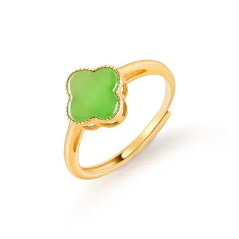 Double Happiness Gift Hetian Jade Rings Jasper Women's