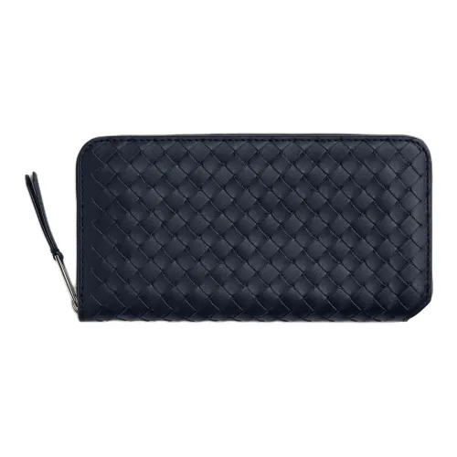 Bottega Veneta Intrecciato Calfskin Wallet Small Size Men's Black