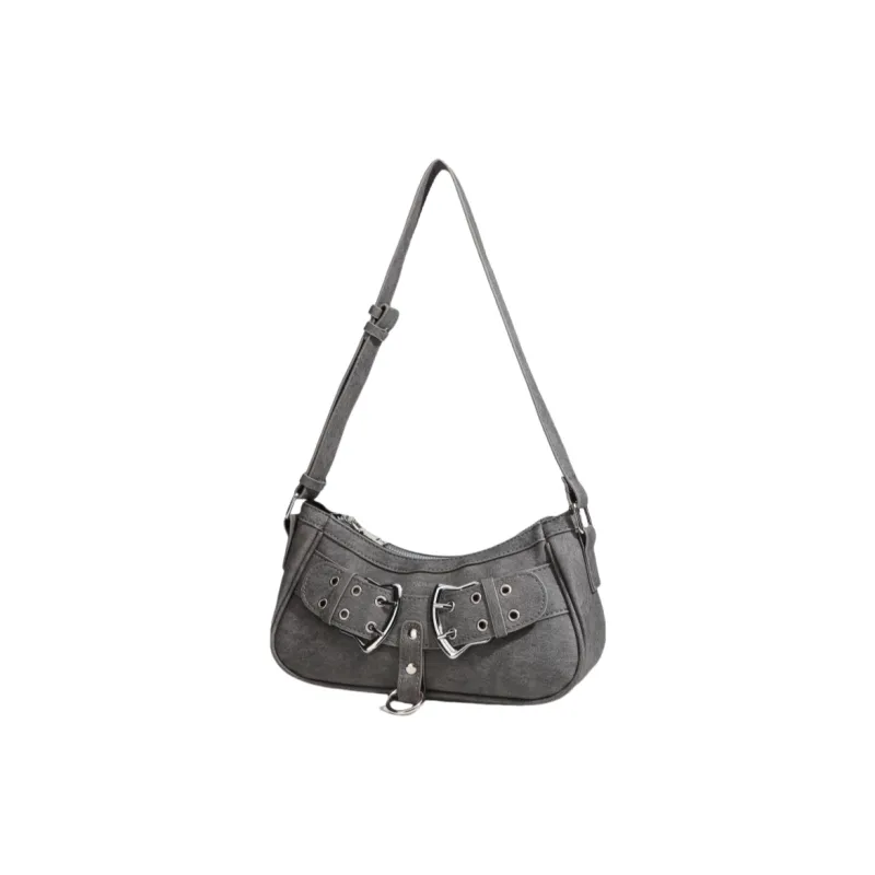 NOMK PU Underarm Shoulder Bag Women's Gray-3