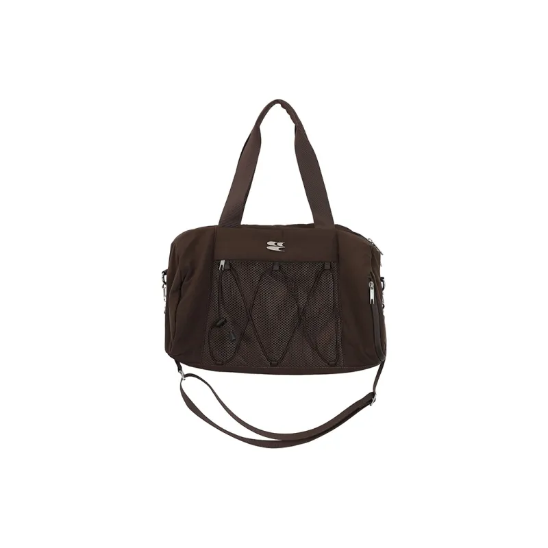 Crying Center Fabric Crossbody Bag, Shoulder Bag Trumpets Unisex Taro Purple/Light Bean Gray/Mocha-10
