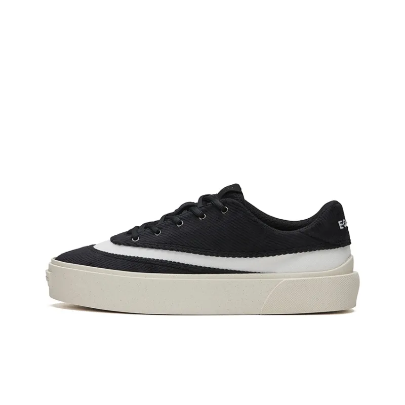 EQLZ EQUALIZER Fault Anti-Slip Wear-Resistant Low-Top Skateboard Shoes Unisex Lamp Core Black Moon White-0