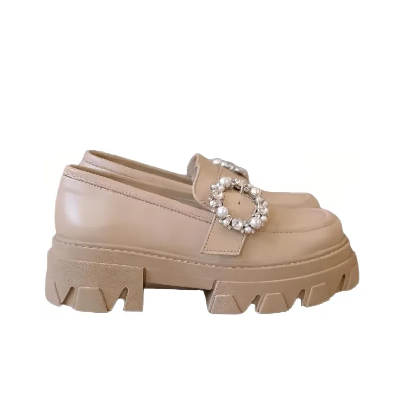 ALOHAS Loafers 5.5cm Women's Beige-2