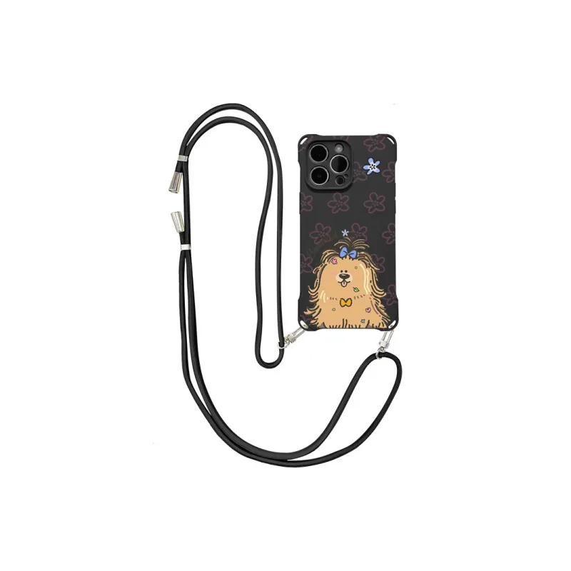 Sen Dog Silicone Material Lanyard Crossbody Niche Phone Cases Compatible With IPhone 16 Pro Max/Pro/Plus/15/14/13-10