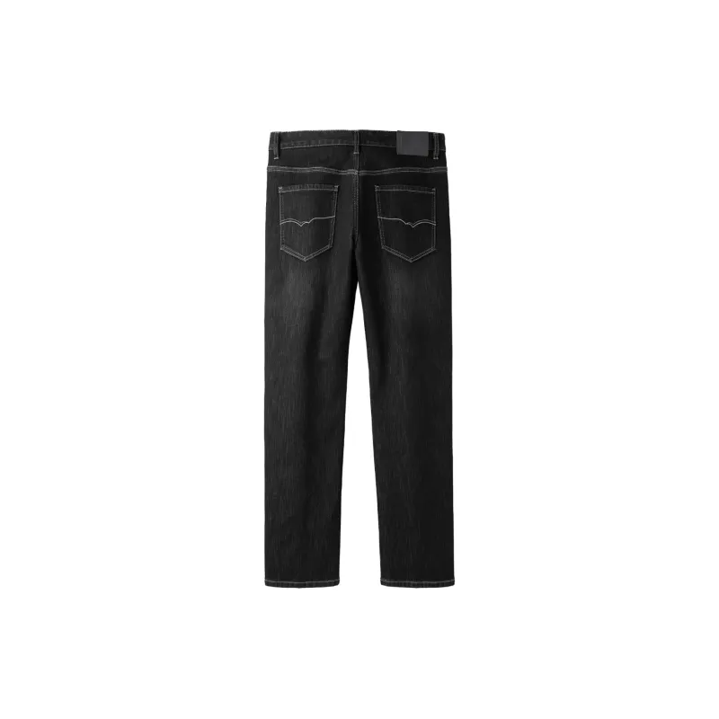 HLA Jeans Men Black Denim Gradient Dark 8K-1