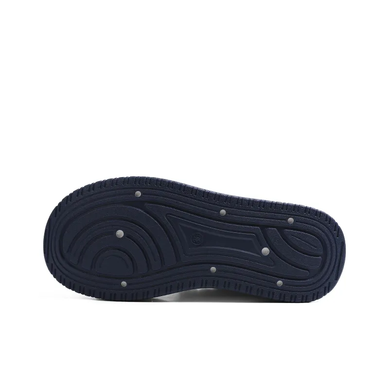 RENBEN Warm And Wear Resistant Low Top Skateboard Shoes Women's White Dark Blue-4