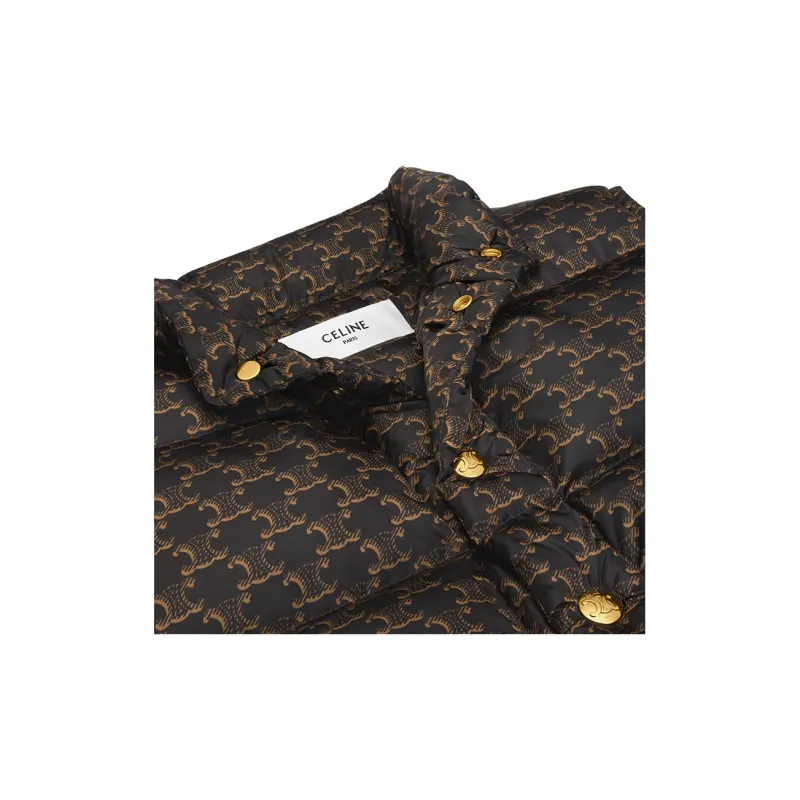 CELINE Quilted Vest In Monogram Nylon-4